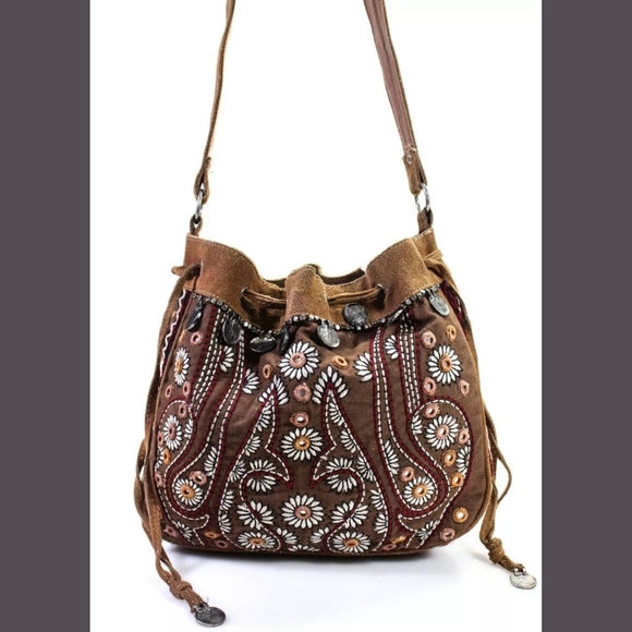 Free People Handbags - Free People Embroidered Cross body bag Boho Hippie